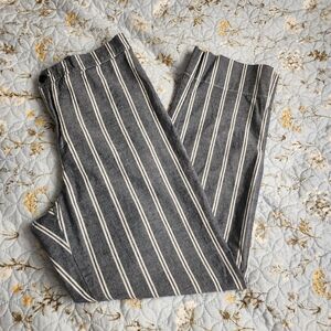 Brandy Melville Navy Striped Wide Leg Pants